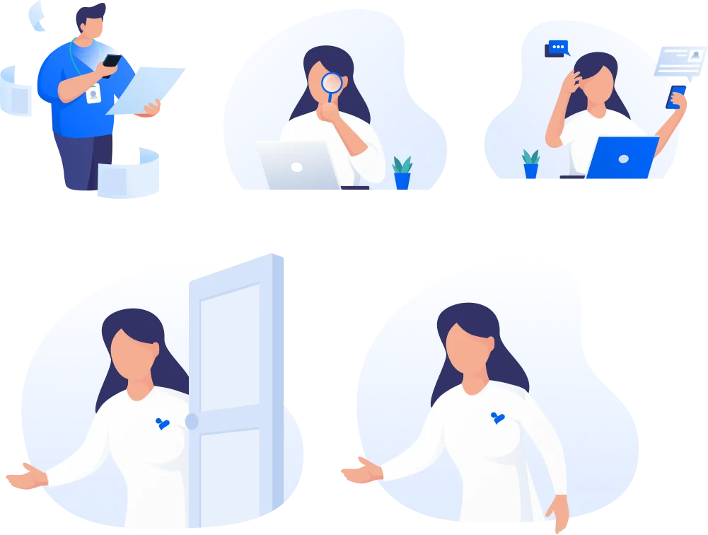 Custom illustrations for product communication and a friendlier medical experience